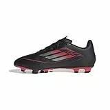 adidas F50 Club Football Boots FG/MG, Botas de fútbol Unisex Adulto, Core Black/Iron Met./Lucid Red, 39 1/3 EU