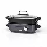 Cuisinart Cook In 5 en 1 Multi Cooker, parrilla, sellar, vapor, cocinar a fuego lento y olla de cocción lenta, antiadherente, platos y sartenes intercambiables, apilable, fácil almacenamiento