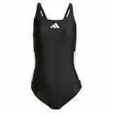 adidas Mujer 3 Stripes C-Back Swimsuit, Black/White, 40