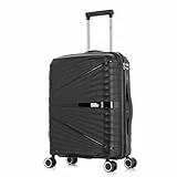 1990s Maleta de Cabina 55x39x21.5cm (46L) Polipropileno - Candado Incrustada - 20 Pulgadas - Negro