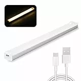 vinmooog luz led con sensor de movimiento barra led lampara led,luz led armario luz nocturna 20CM luz led adhesiva 3Modos under luz led cocina para Gabinete Pasillo Escalera Sótano Cocina Garaje