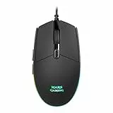 Mars Gaming MMG, Ratón Gaming Compacto 3200 dpi RGB Flow, Switches Mecánicos HUANO, Diseño Ligero Antideslizante, 6 Botones, Windows, Linux, Mac, PS4, PS5, Xbox One, Xbox Series X-S, Negro