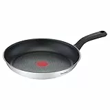 Tefal Comfort Max - Sartén de 26 cm, Apto inducción, antiadherente, revestimiento titanio, Thermo-signal, sin PFOA, apto lavavajillas y horno, acero inoxidable