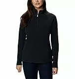 Columbia Mujer Forro polar con media cremallera, Black, S
