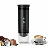 Hybrid Dec Cafetera Portátil Espresso con Calentamiento Rápido | USB-C | Máquina de Café Portátil Automática 3 en 1 muy fácil de usar | Ideal para Viajes, Oficina y Camping (PRO 80ML LED)