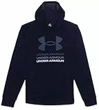 Under Armour Rival Terry Graphic Hoodie Sudadera, Hombre, Midnight Navy/Tech Blue, M
