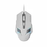 Mars Gaming MM024, Ratón Gaming RGB, Sensor Óptico 4000 dpi, Switches Mecánicos Huano, Iluminación RGB Flow, Ajuste On-The-Fly 1200/2400 / 3200/4000 dpi, Compatibilidad Multiplataforma, Blanco