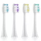 4 cepillos de repuesto compatibles con el cepillo de dientes sónico Callysonic H31/H49, 7 veces más eliminación de placa para un cuidado dental óptimo, color blanco