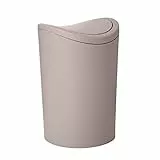 Tatay Papelera Baño con Tapa Basculante | Capacidad 6L | Diseño Compacto y Moderno | Material Resistente y Fácil de Limpiar | Fabricado en España | Medidas 19 x 19 x 28 cm – Taupe