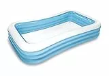Intex Piscina Hinchable Infantil Rectangular, 305x183x56 cm, 1.020 litros, 3 Cámaras de Aire, Estable, Tapón de desagüe, Vinilo, Larga duración, Parche de reparación, para niños Desde 6 años (58484)