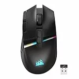 Corsair DARKSTAR Ratón Inalámbrico RGB Para Juegos MMO - 26.000 PPP - 15 Botones Programables - Batería Hasta 80 Horas - Compatible con iCUE - PC, PS5, PS4, Xbox - Negro