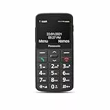 Panasonic Teléfono Móvil de Fácil Uso KX-TU160EXB- Botón SOS, Teclas Grandes retroiluminadas, Compatibilidad Audífonos, Larga Duración, Bluetooth (Negro)