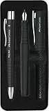 Faber-Castell 241050 - Set Poly Estilografica Trazo B + Boli XB - Negro