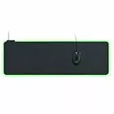 Razer Goliathus Extended Chroma - Alfombrilla suave para juegos con iluminación RGB (soporte para cables, superficie de tela, borde cosido, optimizado para todos los ratones) Negro