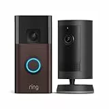 Novedad Ring | Cámara exterior Plus con batería (30 días gratis de Ring Home) + Ring videotimbre con batería (2024) I 30 días gratis de Ring Home
