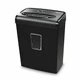 Hama |Trituradora de Papel Premium M8 con Nivel de Seguridad E-4, P-5, T-5, 20L (Dimensiones 32,5 x 20,8 x 42 cm, MAX. Nivel de Ruido: 68 db, MAX. Velocidad de Corte: 2 m/min) Negro