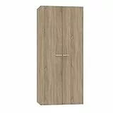 MUEBLES PITARCH | Armario Dormitorio Ropero 2 Puertas, Roble Cambrian, 180x79x52 cm(Alto x Ancho x Fondo), Mueble Auxiliar Moderno, Colección Tibet
