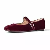 Amazon Essentials Merceditas Mujer, Burdeos Terciopelo, 38.5 EU