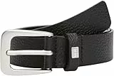 Tommy Jeans Cinturón Mujer Heritage 3,0 cm Cinturón de piel, Negro (Black), 85 cm