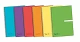 Cuadernos Folio(A4) Enri. Pack de 5 unidades. Tapa plástico. 80 Hojas cuadrícula Pauta 1 línea. Colores aleatorios