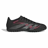 adidas Predator Club Turf Football Boots, Botas de fútbol Unisex Adulto, Core Black/Grey Four/Lucid Red, 43 1/3 EU
