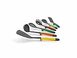 Joseph Joseph Elevate 6 piece Utensils set, Nylon heads heat resistant to 200 degrees, Multi-Colour