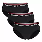 Reebok Hombres Calzoncillo Negro Paquete de 3 Grande