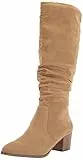 Amazon Essentials Botas de Tacón Grueso Alto Mujer, Bronceado, 43 EU