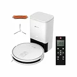 EZVIZ Robot Aspirador con Base Autovaciado de Polvo,Detección Caída Alfrombras,Evitación Obstáculo,Planificación Ruta,2700Pa,200m²,Delgado,RC3 Plus