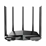 Tenda Router WiFi 6 AX1500 - Doble Banda 5GHz/2.4GHz, Puertos 3*LAN/WAN 10/100 Mbps, 5 Antenas 6dBi, OFDMA+MU-MIMO WPA3 IPv6, Modo Ap, Control App - RX1 Pro