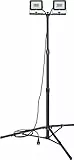 Brennenstuhl foco LED con trípode JARO 6060 T (2x20W, 4800lm, 6500K, IP65, luz de trabajo LED con trípode y cable de 3m)