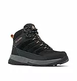 Columbia STRATA Trail Mid WP, Zapatos para Senderismo Hombre, Black, Owl, 42.5 EU