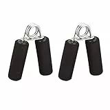 relaxdays Fortalecedor de Mano, Pack de 2, Ejercitador de Dedos, Gripper, Gomaespuma y Hierro, 12 x 9,5 x 3 cm, Negro, Adultos Unisex