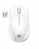 HP 220 - Ratón Inalámbrico (1600 PPP, 2 Botones y una Rueda de Desplazamiento, Tecnología LED Azul, Batería 15 Meses Duración, Windows 7, 8, 10 - Mac OS - Chrome™ OS), Color Blanco (Snow White)