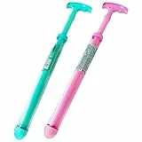 Pistolas de Agua para niños, 2pcs 16 Pistola de Agua de los escuadradores de Fuegos Artificiales con Mango, Juguete de escuadrón de riego de plástico de Gran Alcance para la Piscina al Aire libr