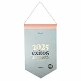 Mr. Wonderful - Calendario de Pared 2025-2025 éxitos a la vista - Calendario con Listón de Madera y Cordón - Incluye 6 Hojas de Pegatinas