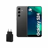Samsung Galaxy S24 y Cargador 45W, Teléfono Móvil con IA, Smartphone Android, 8 GB RAM, 256 GB Almacenamiento, Cámara 50MP, Batería Larga Duración, Negro Onyx (Versión Española)