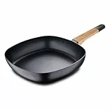 BERGNER EARTH BLACK - Wok de Aluminio Prensado 28x7.5 cm - Antiadherente - Mango Ergonómico con Tecnología Soft Touch - Apto para Todas las Cocinas