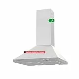 Corberó - Campana Decorativa Pirámide 60 cm | KURAMATHI660W | Caudal 621,71 m3/h | 165W | 3 Velocidades | 2 X Filtro de Aluminio | Filtro de Carbón | Eficiencia Energética A, Blanco