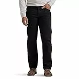Wrangler Authentics Classic 5-Pocket Relaxed Fit Cotton Jean Jeans, Negro, 36W/32L para Hombre