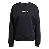 adidas Mujer Essentials Linear French Terry Sweatshirt, Black/White, S