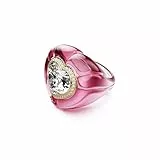 Swarovski Anillo de cóctel Dulcis, Talla de corazón, Pavé, Corazón, Rosa