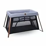 Maxi-Cosi Iris2, 2 en 1 Cuna de Viaje Bebé, de 0 a 3 Años, 0-15 kg, Cuna Bebé, 2 Niveles para Dormir, Ventana Lateral de Entrada, Ligera y Plegable, Colchón Extensible, Eco Care, Essential Grey