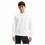Calvin Klein Sudadera Hombre CK Essential sin Capucha, Blanco (Bright White), 3XL