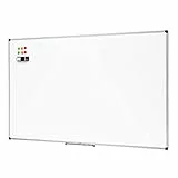 Amazon Basics Pizarra blanca magnética con bandeja para rotuladores y marco de aluminio, 60 x 90 cm