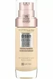 MAYBELLINE Base de Maquillaje con Sérum Hidratante Dream Satin Liquid, Tono 030 Sand, 1 Unidad (Paquete de 1)