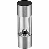 WMF Mini molinillo de especias 11 cm, acero inoxidable Cromargan, vidrio, molinillo de cerámica pequeño