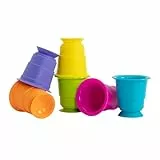 Fat Brain Toys, Suction kupz, Vasos apilables con Ventosa para bebés, 6 Piezas, Juguete de Aprendizaje Infantil, Juego Seguro, motricidad Fina, para niños preescolares Desde 6 Meses, Bizak (30690183)