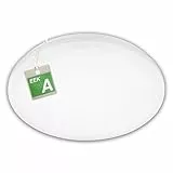 BRILONER - EEK A Lampara techo con color de luz blanco neutro, 12W, 2520lm, 50.000h de luz, plafon LED techo, lamparas de techo salon, lampara de techo, plafones para techo LED, 38 x 6,5 cm, blanco