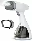 Plancha Vertical Vapor 1500W con Pantalla LCD, Calentar en 20s, Depósito 300ml, Plancha Mano de Vapor Portatil Vertical y Horizontal para Tejidos Ligero (Blanco)